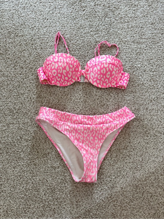 triangl swimwear Other - triangl swimwear Pink Leopard Print Bikini Set